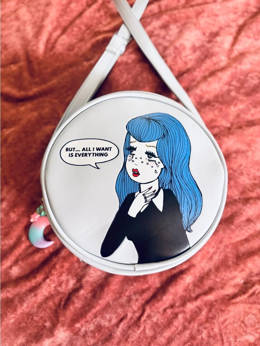 Valfre BUT… ALL I WANT IS EVERYTHING circle handbag RARE